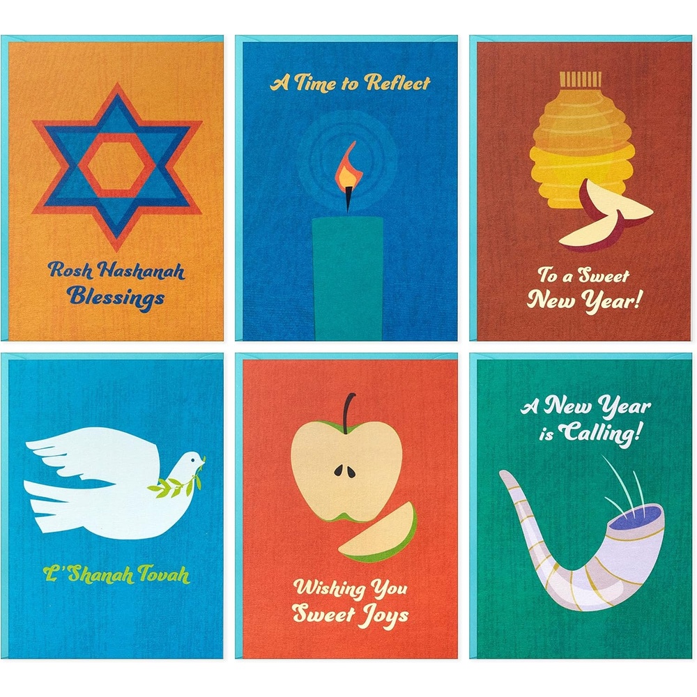 image:imageHallmark Tree of Life Rosh Hashanah Card Assortment Sweet Joys 36 Cards with Envelopes