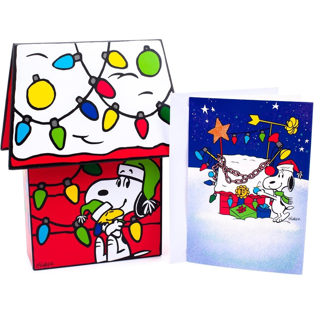 image:imageHallmark Twas the Night Before Christmas Card Assortment with Keepsake Box 12 Cards with EnvelopesSnoopy Christmas House With Cards