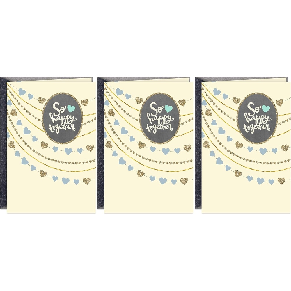 image:imageHallmark Wedding Card Strings of Hearts5 inches x 719 inches Pack of 3