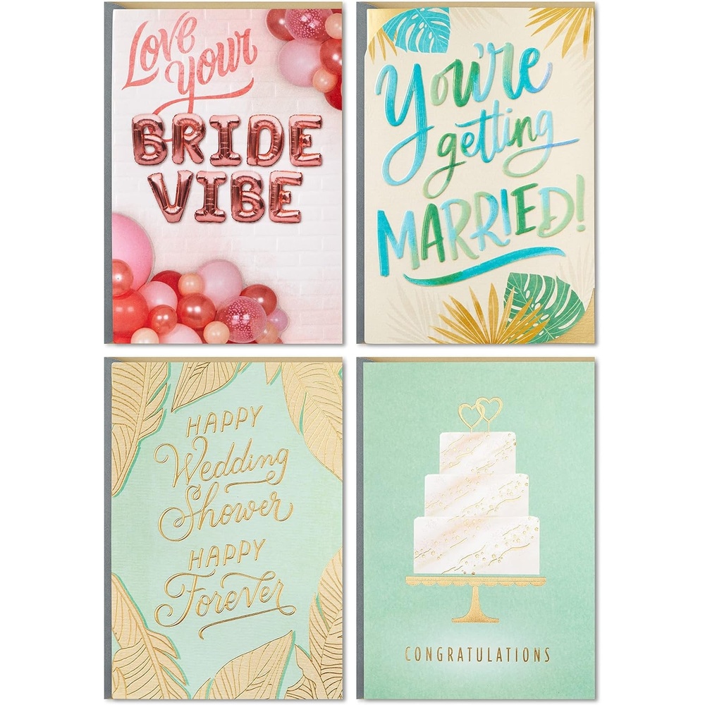 image:imageHallmark Wedding Cards Assortment 5 Cards with EnvelopesEngagement Congratulations  Bachelorette  Bridal Shower  Wedding