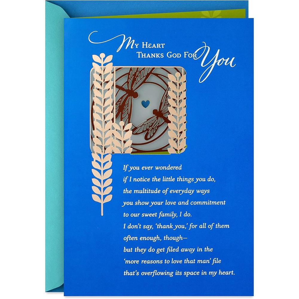 image:imageHallmark Wood Fathers Day Card for Husband or Boyfriend Love Thats Forever Model Number 699FFW1103Religious  My Heart Thanks God