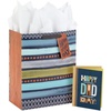 Rustic Grey and Blue Stripes
