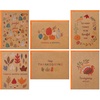 Thanksgiving Icons on Kraft Notecards