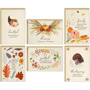 DaySpring Religious Thanksgiving Cards Assortment (16 Assorted Cards with Envelopes)(Thanksgiving Blessings)
