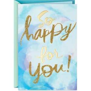 Hallmark 0399RZB1281 Congratulations Greeting Card (So Happy for You)(So Happy for You)