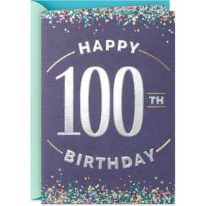 Hallmark 100th Birthday Card (100 Years Amazing)
