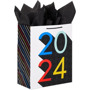 Hallmark 13″ Large Graduation Gift Bag with Tissue Paper (Gold and Black, Congrats!) for High School, College, Kindergarten, 8th Grade and More(2024 Grad)