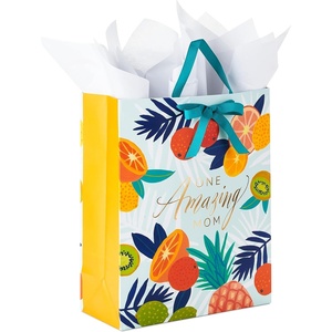 Hallmark 15″ Extra Large Gift Bag for Moms with Tissue Paper (Tropical Fruit, Kiwi, Pineapple, Lemons, Oranges) for Mother’s Day and Birthdays(Tropical Fruit)