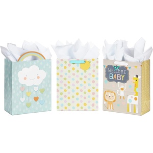 Hallmark 15″ Extra Large Gift Bags with Tissue Paper (2 Bags: Baby Animals, Yellow Gingham) for Baby Showers, 1st Birthdays, Gender Reveal Parties(3 count (Pack of 1))