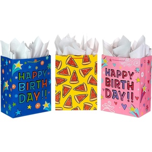 Hallmark 17″ Extra Large Birthday Gift Bags (3-Pack: Happy Birthday Pink, Blue, Pizza) for Kids, Grandchildren, Nieces, Nephews, Boys, Girls, Classmates(Pink  Blue  Pizza (3 Gift Bags))