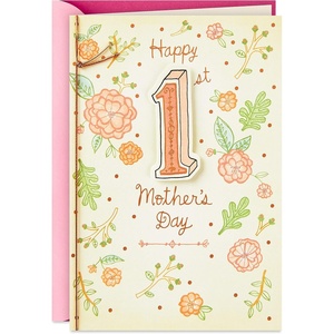 Hallmark 1st Mother’s Day Card (Joy and Love of Motherhood)(Multicolor)