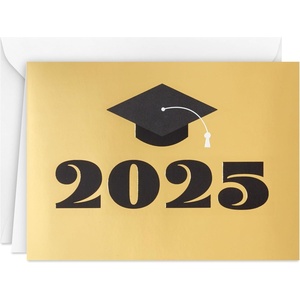 Hallmark 2024 Graduation Thank You Cards (40 Thank You Notes with Envelopes) Gold Graduation Cap(Class of 2025)