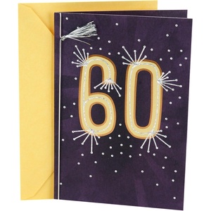 Hallmark 60th Birthday Greeting Card (Rays with Tassel)