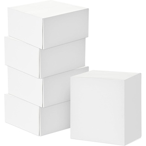 Hallmark 8″ Square Gift Boxes with Lids (5 White Gift Boxes) for Christmas, Birthdays, Holidays(Bright White)