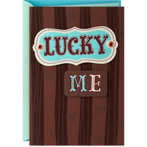 Hallmark Anniversary Card for Husband, Wife, Boyfriend, Girlfriend (My Heart is Yours)(Lucky Me to Have You)