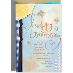 Hallmark Anniversary Card for Husband or Boyfriend (Man I Love)(To the Wondeful Man I Love)