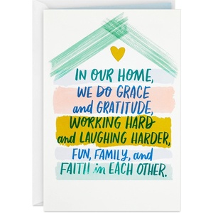 Hallmark Anniversary Greeting Card for Parents (Grateful For You Both)(Fun  Family  Faith in Each Other)