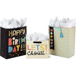 Hallmark Assorted Birthday Gift Bags (8 Bags: 3 Small 6″, 3 Medium 9″, 2 Large 13″) Smiling Sun, Balloons, Cute Flowers and Plants(Let’s Celebrate!)