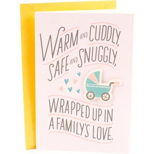 Hallmark Baby Card for New Grandparents (Warm and Cuddly) Welcome New Grandbaby, Congratulations