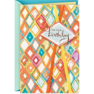 Hallmark Birthday Card (Card Inside a Card)(Yellow)