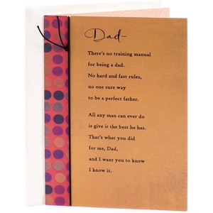 Hallmark Birthday Card for Dad (No Training Manual)(Circles)