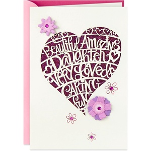 Hallmark Birthday Card for Daughter (Heart Cutout)