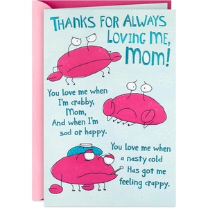 Hallmark Birthday Card for Mom (Pop Up Crab) | Includes Coordinating Envelope