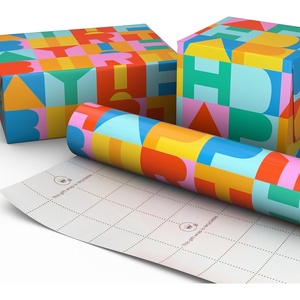 Hallmark Birthday Wrapping Paper Mini Roll (Rainbow Block Letters) for Kids Birthday – 40 Sq. Ft.(Wrapping Paper Mini Roll)