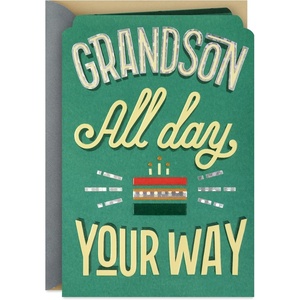 Hallmark Birthday for Grandson (All Day Your Way) from Grandma, Grandpa, Grandparents