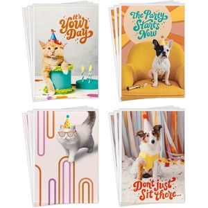 Hallmark Blank Cards, Colorful Dogs (20 Cards with Envelopes)(Birthday)