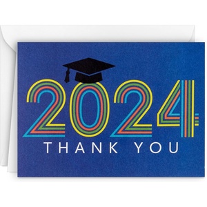 Hallmark Bulk 2025 Graduation Thank You Cards, Colorful Confetti (40 Cards with Envelopes) for High School, College, University(Class of 2024)