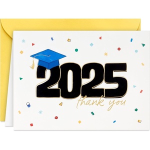 Hallmark Bulk 2025 Graduation Thank You Cards, Colorful Confetti (40 Cards with Envelopes) for High School, College, University(Class of 2025)