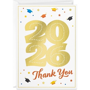 Hallmark Bulk 2025 Graduation Thank You Cards, Colorful Confetti (40 Cards with Envelopes) for High School, College, University(Class of 2026)