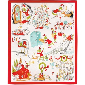 Hallmark Disney Throw Blanket, 60″ x 50″ (It’s a Small World Map) Gift for Birthday, Christmas, Kids(How the Grinch Stole Christmas!)