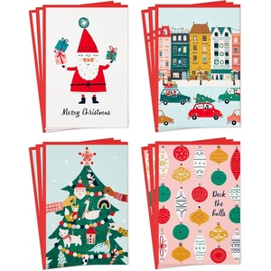 Hallmark Elegant Thanksgiving Cards (4 Cards with Envelopes, Single Design) Turkey(Christmas)