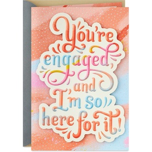 Hallmark Engagement Congratulations Card (Yes! You’re Engaged)(Here for It)