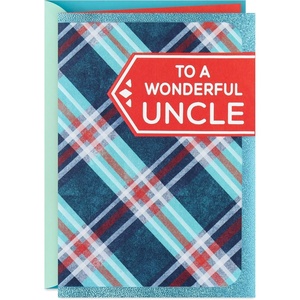Hallmark Father’s Day Card for Uncle (Reasons to Smile) Birthday Card for Him from Niece or Nephew, Bonus Dad, Father Figure