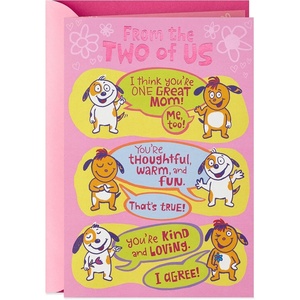 Hallmark Funny Mother’s Day Card for Mom From Both (Two Kids, Loved A Lot)