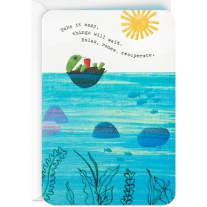 Hallmark Get Well Card (Turtle Floating)(Floating Turtle)