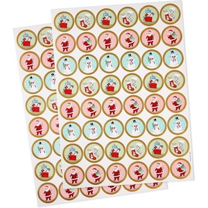 Hallmark Gift Tag Stickers – All Occasion (80 Labels, 5 Designs) for Birthdays, Engagements, Weddings, Baby Showers, Any Occasion(Nostalgic Winter Icons)