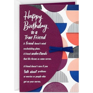 Hallmark Golden Thread Birthday Card (A Birthday Wish)(True Friend)