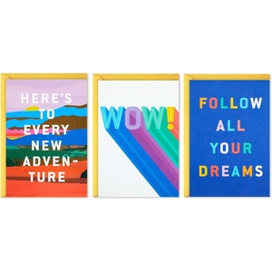Hallmark Good Mail Graduation Cards Assortment, Every New Adventure (Pack of 3 Cards with Envelopes)(Every New Adventure)
