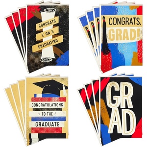 Hallmark Graduation Cards Assortment, Congrats (16 Cards and Envelopes, 4 Designs)(Black)