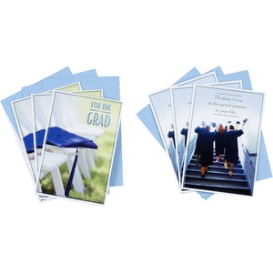 Hallmark Graduation Cards Assortment, Wishing You Success (6 Cards with Envelopes)(Light Blue and Multicolor)