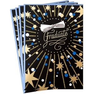 Hallmark Graduation Cards, Best Wishes (4 Cards with Envelopes)(Best Wishes  4 Cards with Envelopes)