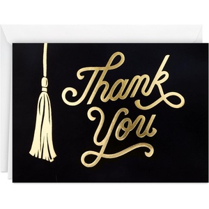 Hallmark Graduation Thank You Cards with Envelopes, Black and Gold Tassel, Class of 2026 (Bulk 40 Pack Cards) for High School, College, University