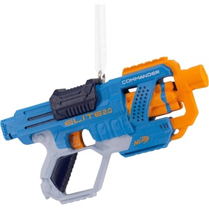 Hallmark Hasbro Nerf Elite 2.0 Commander Dart Blaster Christmas Ornament, Gifts for Kids