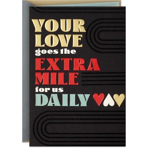 Hallmark Love Card (Your Love Goes the Extra Mile) for Anniversary, Thank You, Romantic Birthday