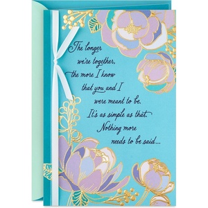 Hallmark Love Card for Her (We’re Meant to Be) for Anniversary, Romantic Birthday(Meant to Be)