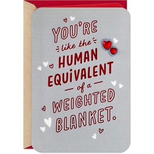 Hallmark Love Card for Her (We’re Meant to Be) for Anniversary, Romantic Birthday(Weighted Blanket)